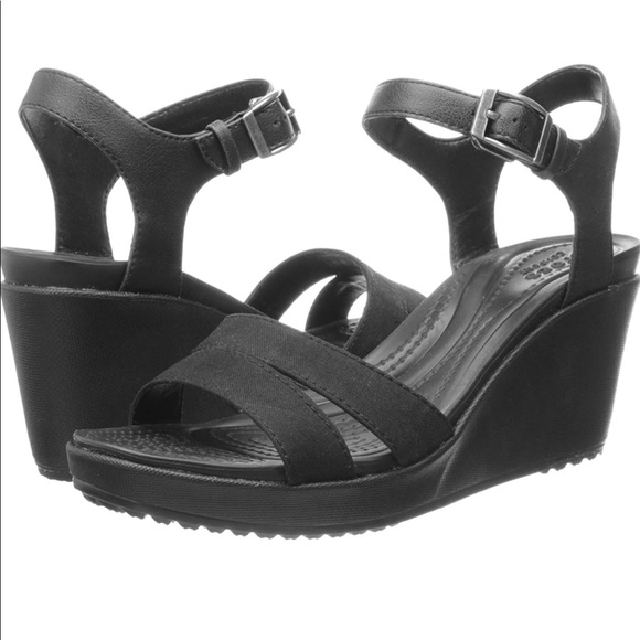 crocs platform wedges
